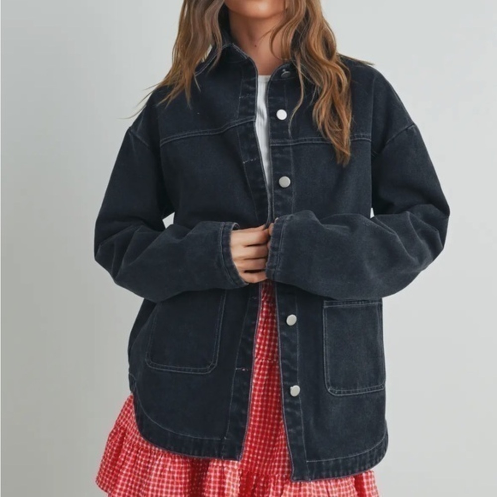 Laney Denim Jacket ✨ Fall Button Down Denim Jacket with Pockets